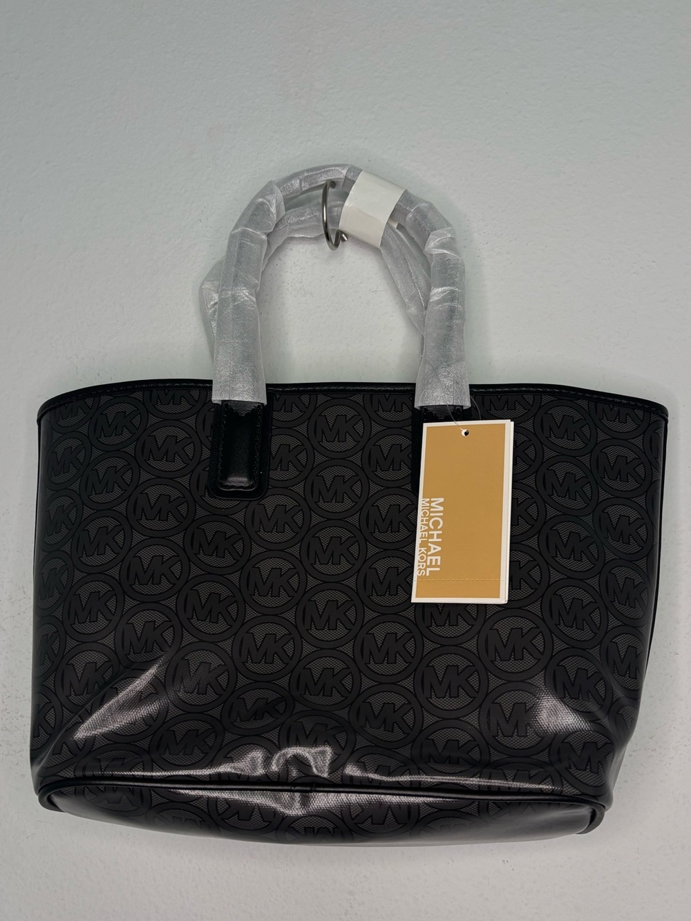 MICHAEL KORS NWT NEVER USED BLACK BRANDED SMALL JODIE TOTE PURSE